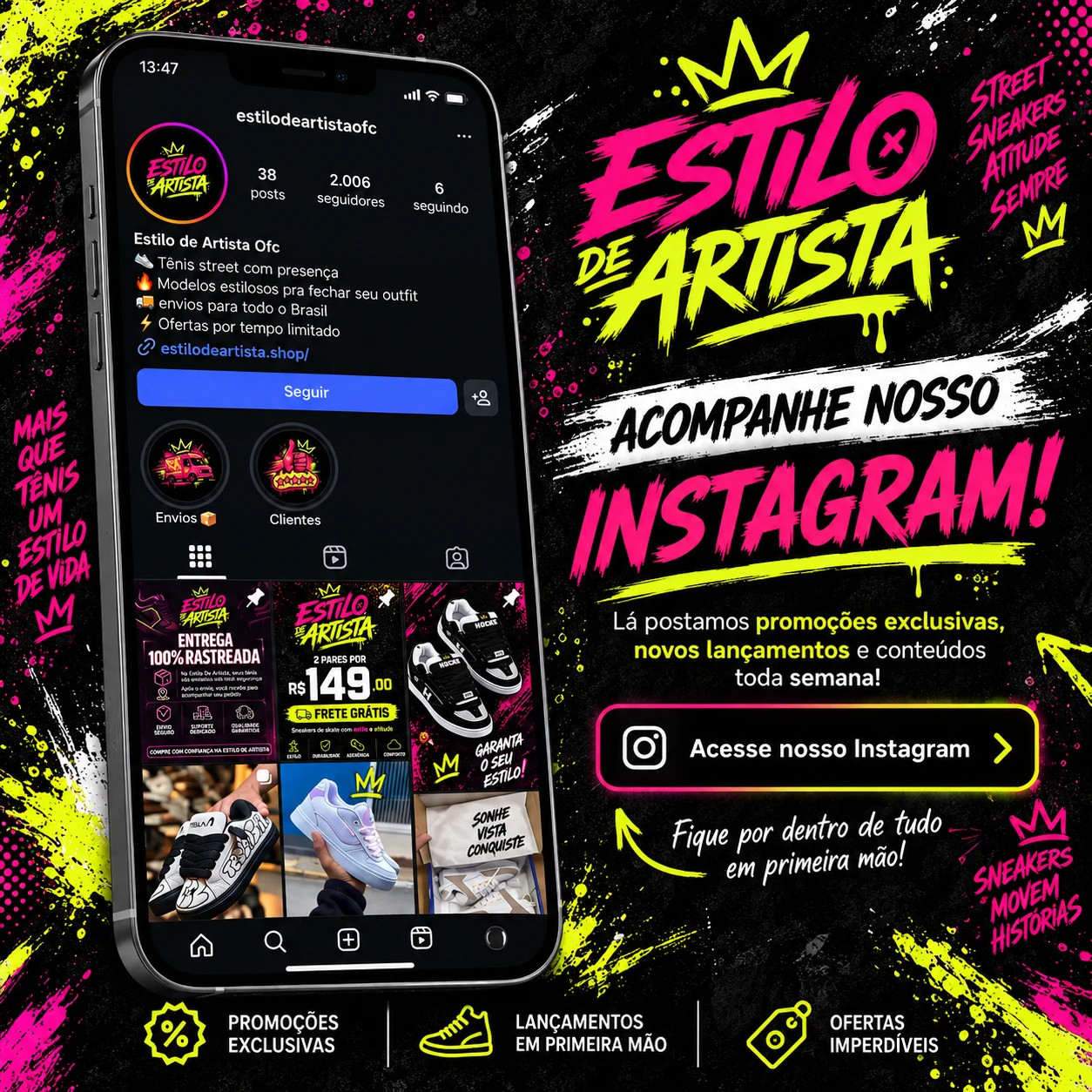 Siga Estilo de Artista no Instagram